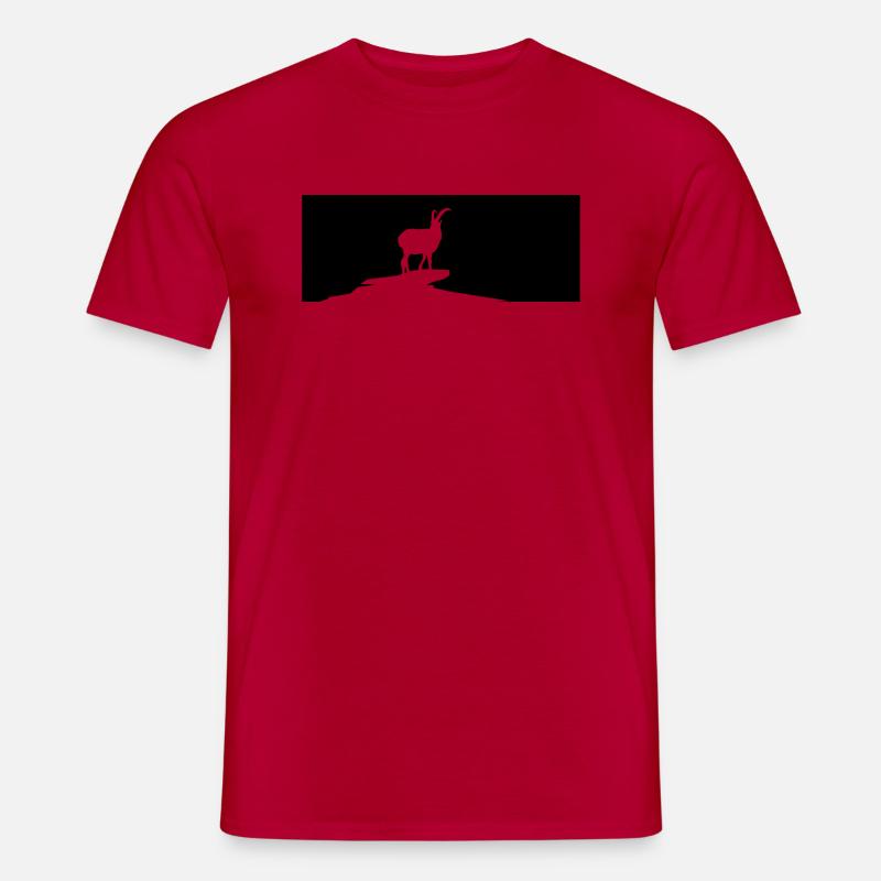 Ziege - (2) - Männer T-Shirt - Rot