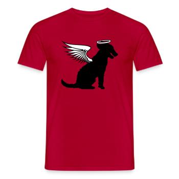 Chien Ange Halo Ailes Ange Ciel - T-shirt homme - rouge - Devant - AI Model Male 178 dark (178cm)