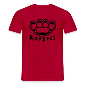 respect__f1 - T-shirt homme - rouge - Devant - AI Model Male 178 dark (178cm)