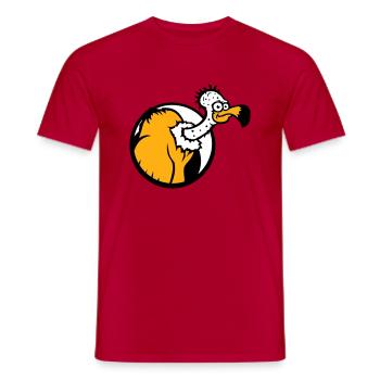 Geier Aasfresser Vogel lustig Geiern Aasgeier Spaß - Männer T-Shirt - Rot - Vorne - AI Model Male 178 dark (178cm)