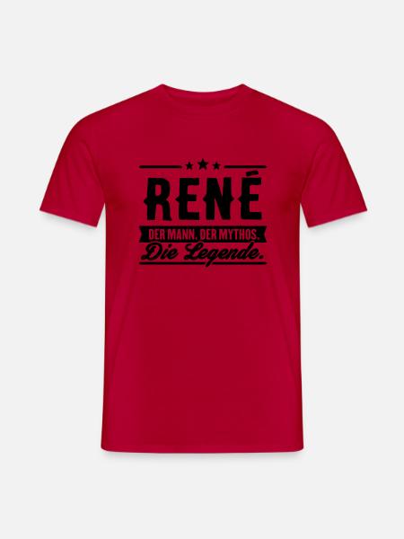 Man Myth Légende René - T-shirt homme - rouge