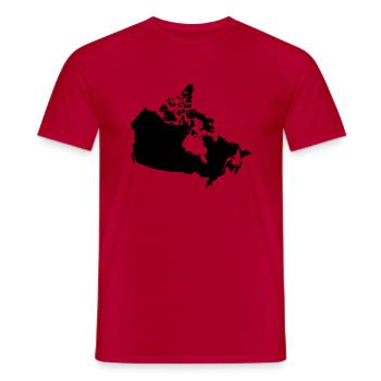 Kanada Canada Karte - Männer T-Shirt - Rot - Vorne - AI Model Male 178 dark (178cm)