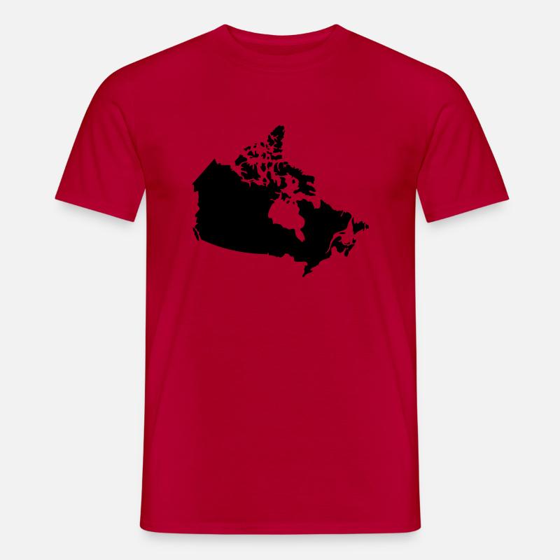 Kanada Canada Karte - Männer T-Shirt - Rot