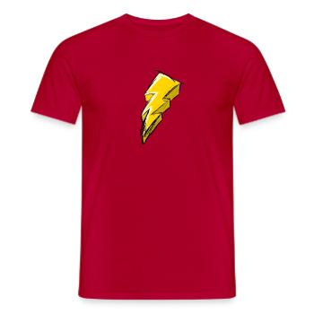 électricité - T-shirt homme - rouge - Devant - AI Model Male 178 dark (178cm)