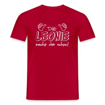 leonie - Männer T-Shirt - Rot - Vorne - AI Model Male 178 dark (178cm)