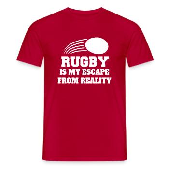 Rugby Rugbytrainer Rugbyteam Geschenk Rugbyspieler - Männer T-Shirt - Rot - Vorne - AI Model Male 178 dark (178cm)