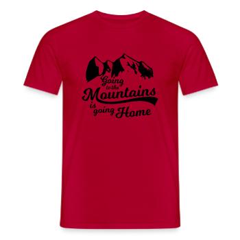 Adventure Travel Hiking Mountain - Männer T-Shirt - Rot - Vorne - AI Model Male 178 dark (178cm)