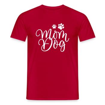 Hund Dog - Männer T-Shirt - Rot - Vorne - AI Model Male 178 dark (178cm)