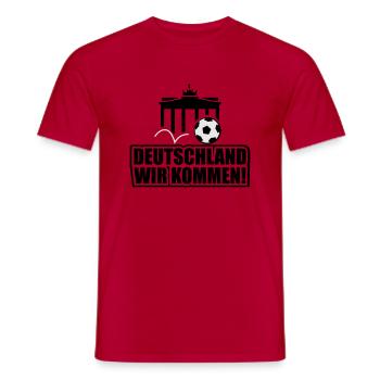 Deutschland wir kommen - Männer T-Shirt - Rot - Vorne - AI Model Male 178 dark (178cm)
