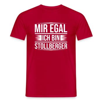 Stollberg mir egal - Männer T-Shirt - Rot - Vorne - AI Model Male 178 dark (178cm)