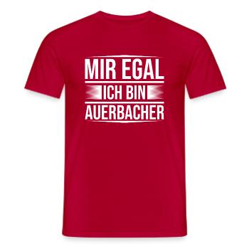 Mir egal Auerbach - Männer T-Shirt - Rot - Vorne - AI Model Male 178 dark (178cm)