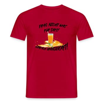 Orangensaffft - Männer T-Shirt - Rot - Vorne - AI Model Male 178 dark (178cm)