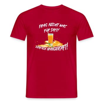 Orangensaft weiß - Männer T-Shirt - Rot - Vorne - AI Model Male 178 dark (178cm)