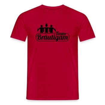 team_braeutigam_ye1 - Men's T-Shirt - red - Front - AI Model Male 178 dark (178cm)
