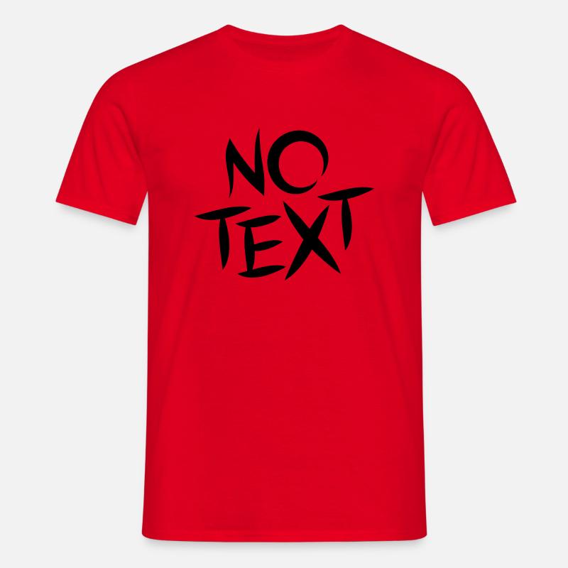 NO TEXT - Männer T-Shirt - Rot