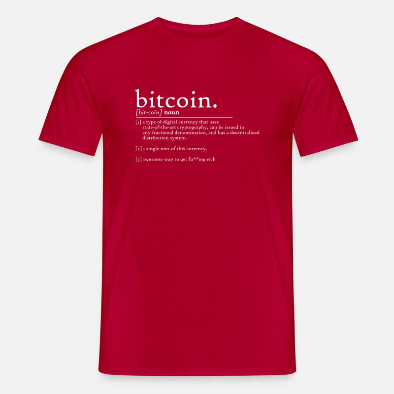 Dictionary Bitcoin white - Männer T-Shirt - Rot