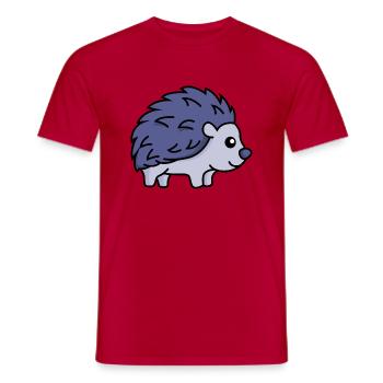Igel Comic Tier - Männer T-Shirt - Rot - Vorne - AI Model Male 178 dark (178cm)