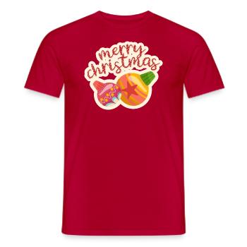 merry Christmas 12 - Männer T-Shirt - Rot - Vorne - AI Model Male 178 dark (178cm)