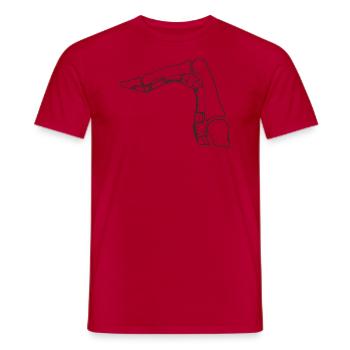 Crimp1 ohne Schrift - Männer T-Shirt - Rot - Vorne - AI Model Male 178 dark (178cm)