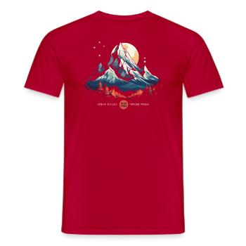 Mountain1953 - Men's T-Shirt - red - Front - AI Model Male 178 dark (178cm)
