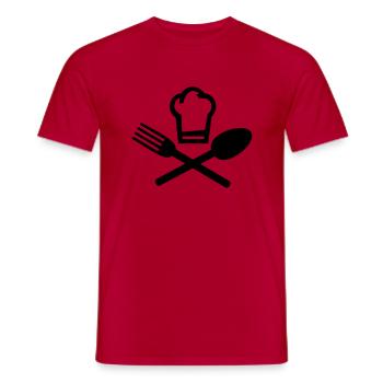 koch_logo_f1 - T-shirt homme - rouge - Devant - AI Model Male 178 dark (178cm)