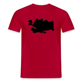 BLACK SPLASH - Männer T-Shirt - Rot - Vorne - AI Model Male 178 dark (178cm)