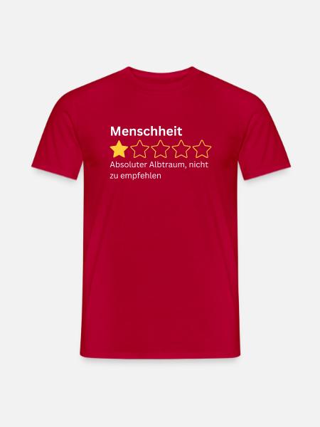 Menschheit Bewertung - Männer T-Shirt - Rot