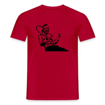 tennis - T-shirt homme - rouge - Devant - AI Model Male 178 dark (178cm)