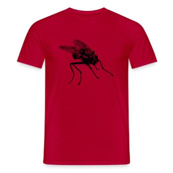 Fliege - Männer T-Shirt - Rot - Vorne - AI Model Male 178 dark (178cm)