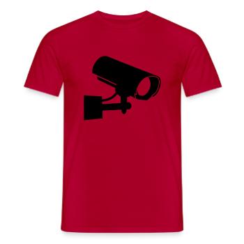kamera__f1 - T-shirt homme - rouge - Devant - AI Model Male 178 dark (178cm)
