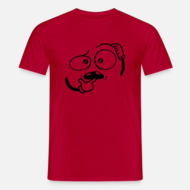 Zweifelnd Hand Geste Gesicht - Männer T-Shirt - Rot