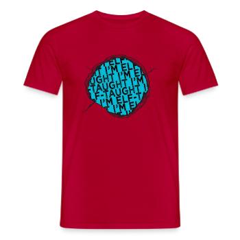 Santa Birthday present Bubaprints Dino Bike Moon - Men's T-Shirt - red - Front - AI Model Male 178 dark (178cm)