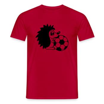 jouer au football ballon sport club dangereux pla - T-shirt homme - rouge - Devant - AI Model Male 178 dark (178cm)