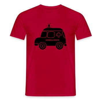 Ambulance - T-shirt homme - rouge - Devant - AI Model Male 178 dark (178cm)