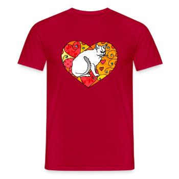 Cœur - T-shirt homme - rouge - Devant - AI Model Male 178 dark (178cm)