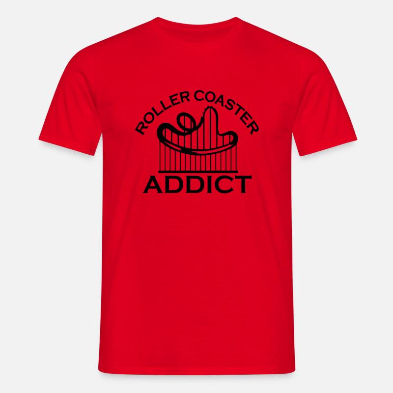 Rollercoaster Roller Coaster - Men's T-Shirt - red