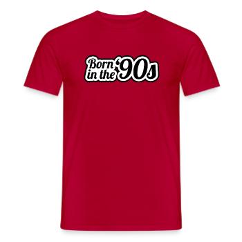 Geboren in den 90er Jahren - Männer T-Shirt - Rot - Vorne - AI Model Male 178 dark (178cm)