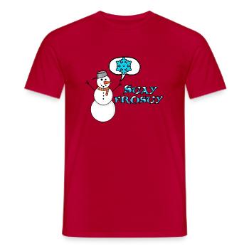 Stay Frosty - Men's T-Shirt - red - Front - AI Model Male 178 dark (178cm)
