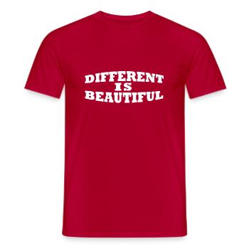 Different is beautiful Being different is wonderful - Men's T-Shirt - red - Front - AI Model Male 178 dark (178cm)