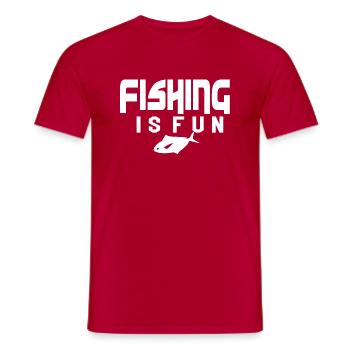 Fishing is fun. Evolution Angler Fishing Fishing - Men's T-Shirt - red - Front - AI Model Male 178 dark (178cm)