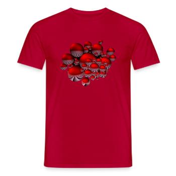 Shirt mit Kugel-Design - Männer T-Shirt - Rot - Vorne - AI Model Male 178 dark (178cm)