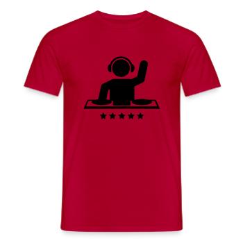 dj__f1 - T-shirt homme - rouge - Devant - AI Model Male 178 dark (178cm)