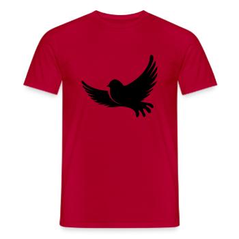 vogel - T-shirt homme - rouge - Devant - AI Model Male 178 dark (178cm)