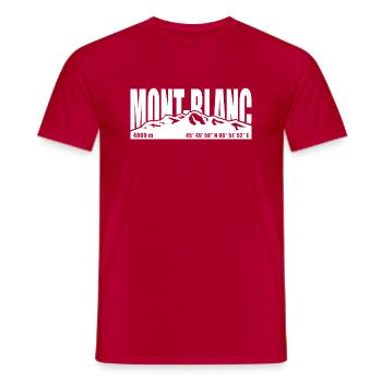 Mont-Blanc - Berge - Männer T-Shirt - Rot - Vorne - AI Model Male 178 dark (178cm)
