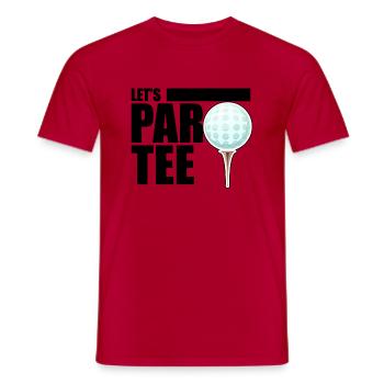 Let's Par Tee Golf Player Golfing Golf Course Golf - Männer T-Shirt - Rot - Vorne - AI Model Male 178 dark (178cm)
