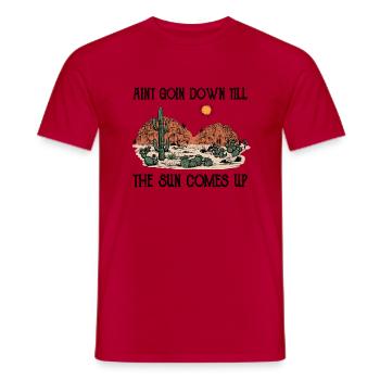 Désert Paysage désertique Désert Terres sauvages Outback Routes de campagne - T-shirt homme - rouge - Devant - AI Model Male 178 dark (178cm)