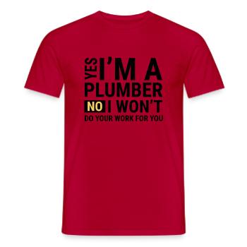 Artisan bricoleur Artisan Artisan Outil Construction - T-shirt homme - rouge - Devant - AI Model Male 178 dark (178cm)
