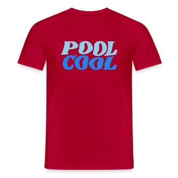 pool cool - Männer T-Shirt - Rot - Vorne - AI Model Male 178 dark (178cm)