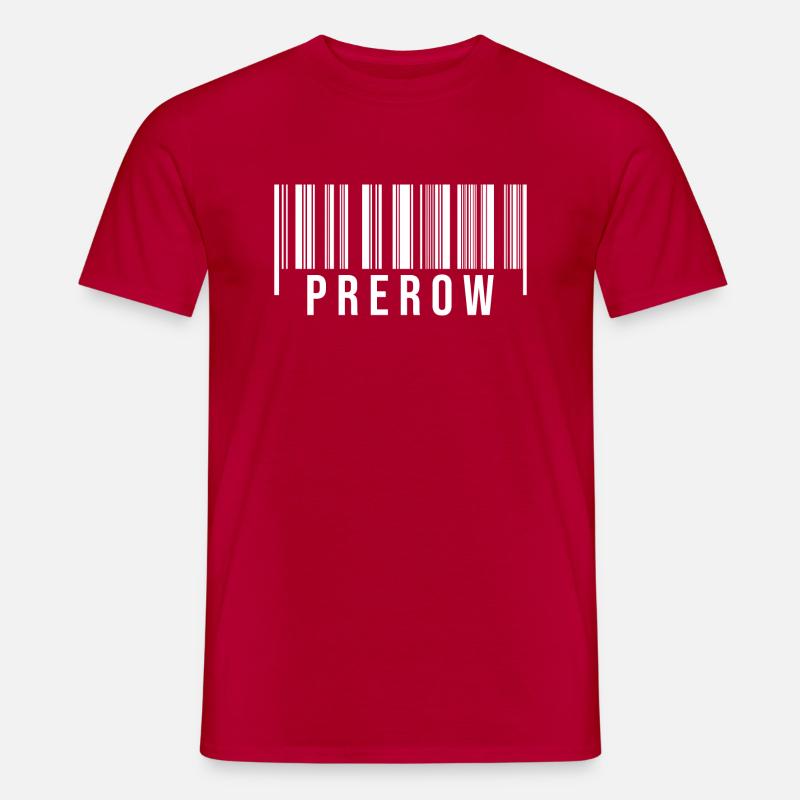 Prerow Strichcode - Männer T-Shirt - Rot
