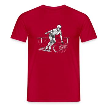 ROLLSCHUHE - Männer T-Shirt - Rot - Vorne - AI Model Male 178 dark (178cm)